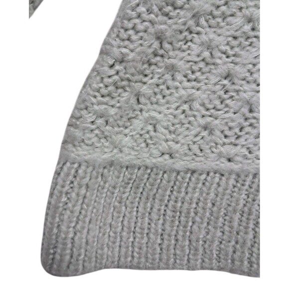 Wooden Ships Sweater Womens Small/Medium Gray Mohair Wool V Neck Classic Cozy - Picture 5 of 12
